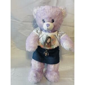 2009 Build-A-Bear iCARLY w/ Charm Necklace Sparkly Sequin Outfit Lavender Plush